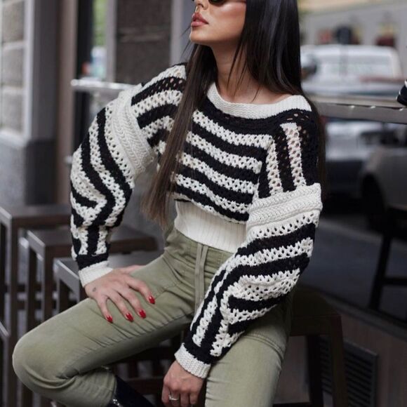 Zara Limited Edition Striped Sweater New - Picture 2 of 6